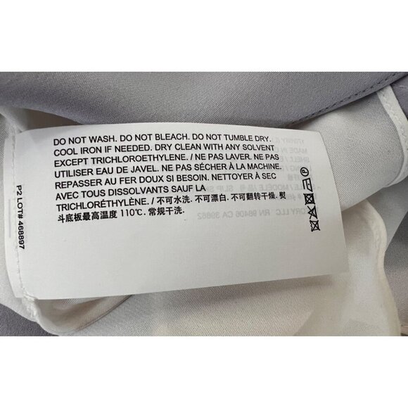 New Theory Size L Slip Skirt in Silk Georgette Light Purple *Stain* - Picture 10 of 11